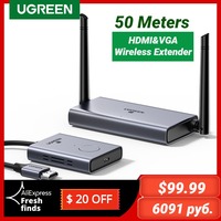 【Nowość】 ugreen HDMI bezprzewodowy przedłużacz 50M nadajnik i odbiornik wideo 5GHz bezprzewodowy klucz HDMI do telewizora PC PS5/4 przedłużacz HDMI 1